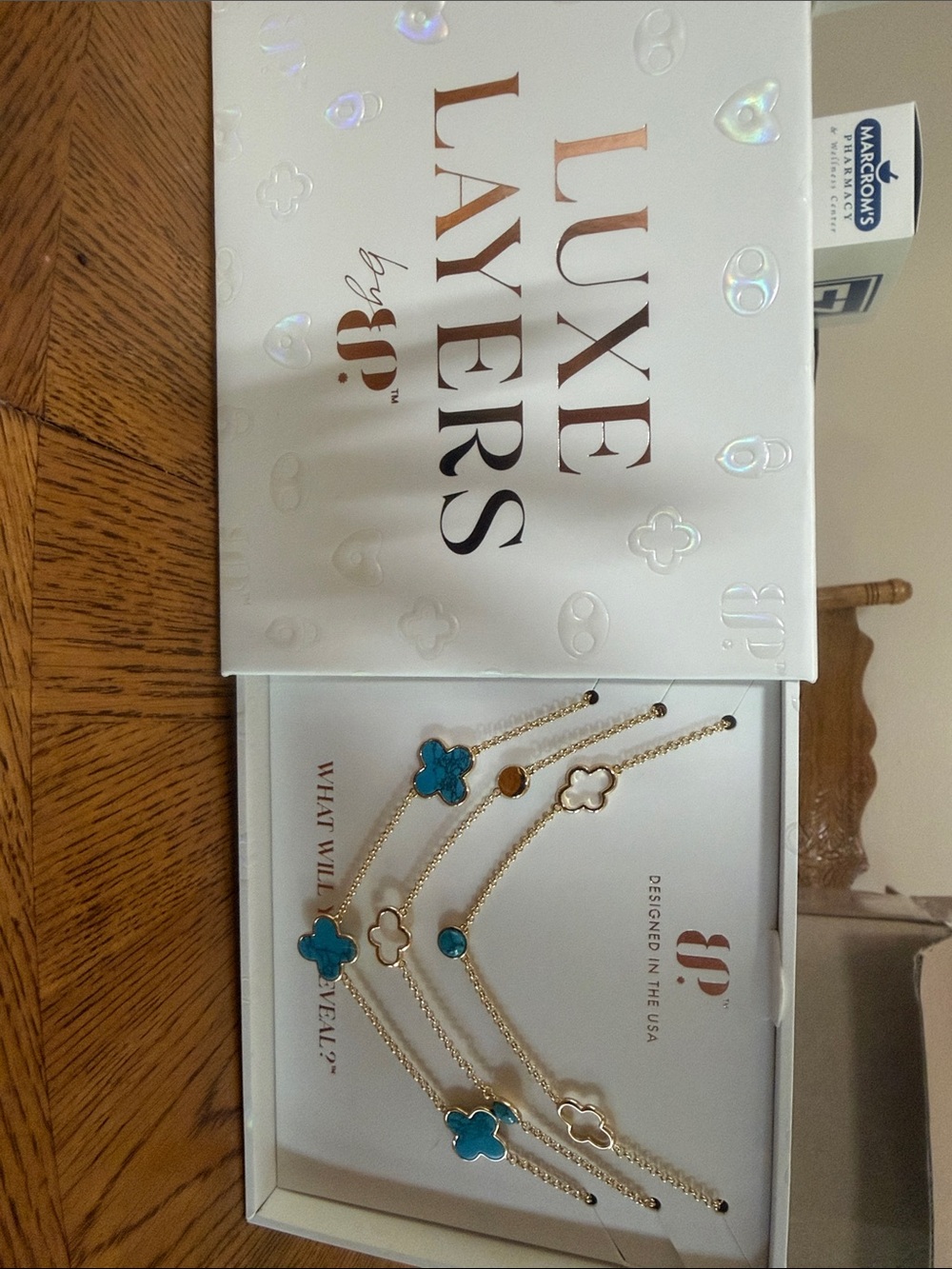 Luxe Layers Gold necklace Set with Turquoise Accents